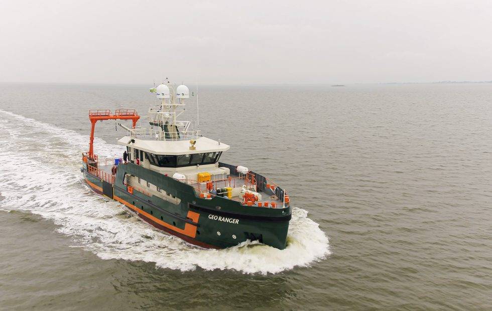 Marine survey vessel representing SURVEY2000 field capability